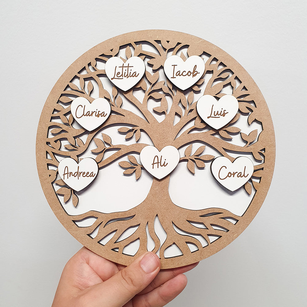 Árbol Genealógico de la Vida de Madera Personalizado