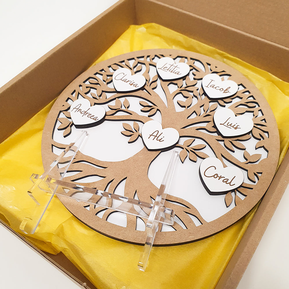 Árbol Genealógico de la Vida de Madera Personalizado