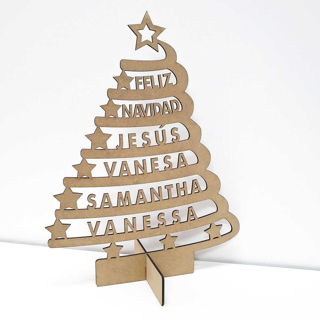 Árbol De Navidad Personalizado con Nombres