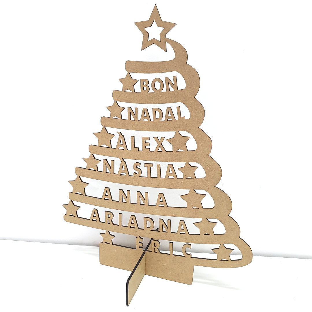Árbol De Navidad Personalizado con Nombres