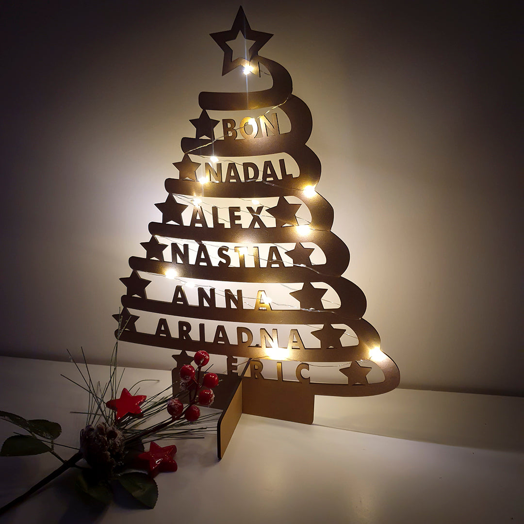 Árbol De Navidad Personalizado con Nombres