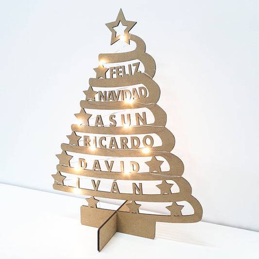 Árbol De Navidad Personalizado con Nombres