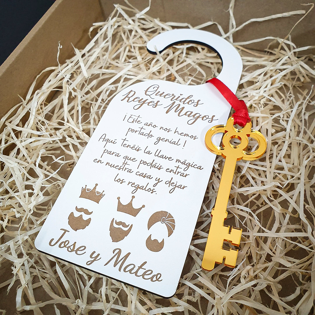 Colgador para Puerta con Llave Mágica de Navidad