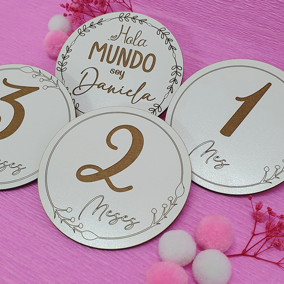 Placas Cumple Mes Bebé