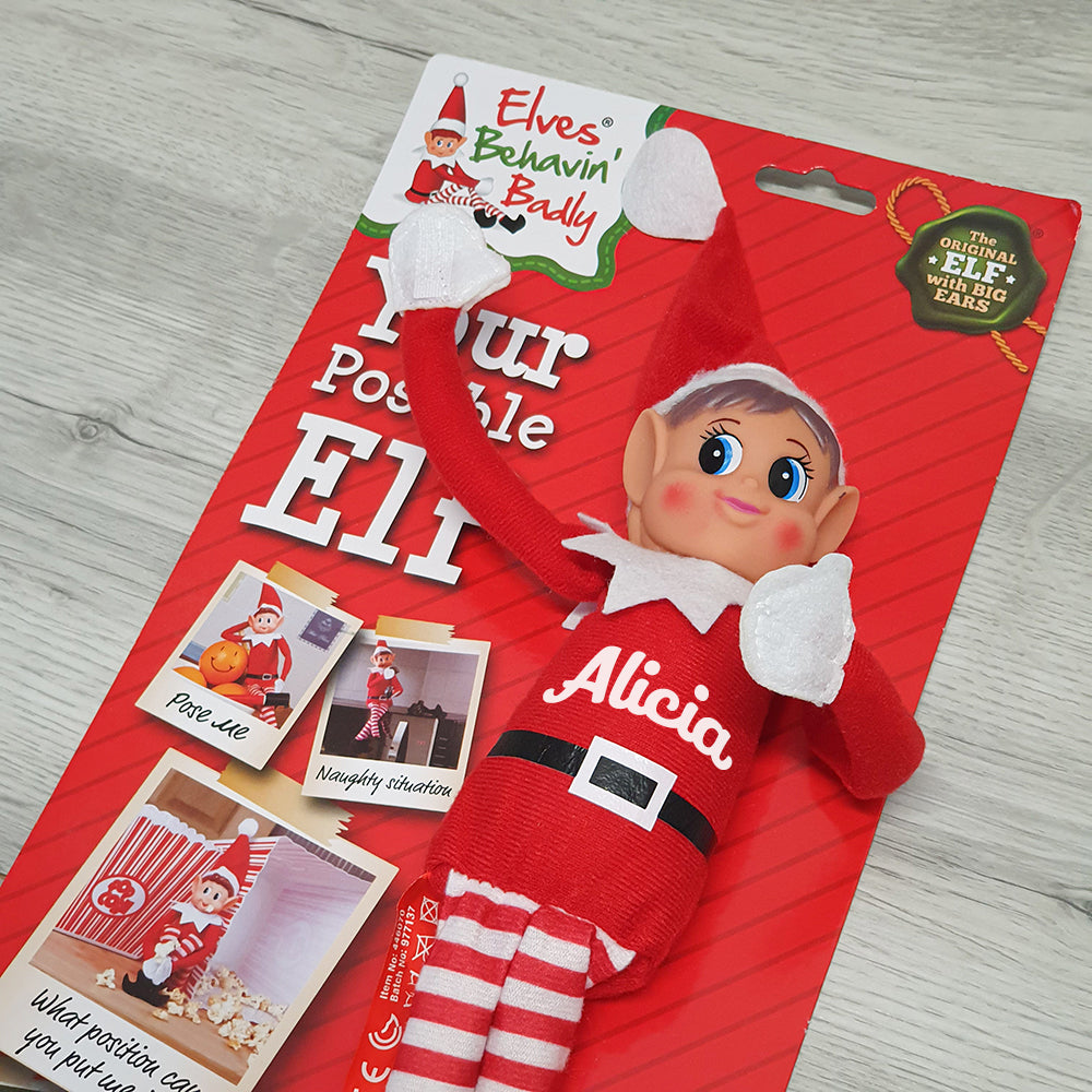 Elfo Travieso Personalizado Flexible con Nombre