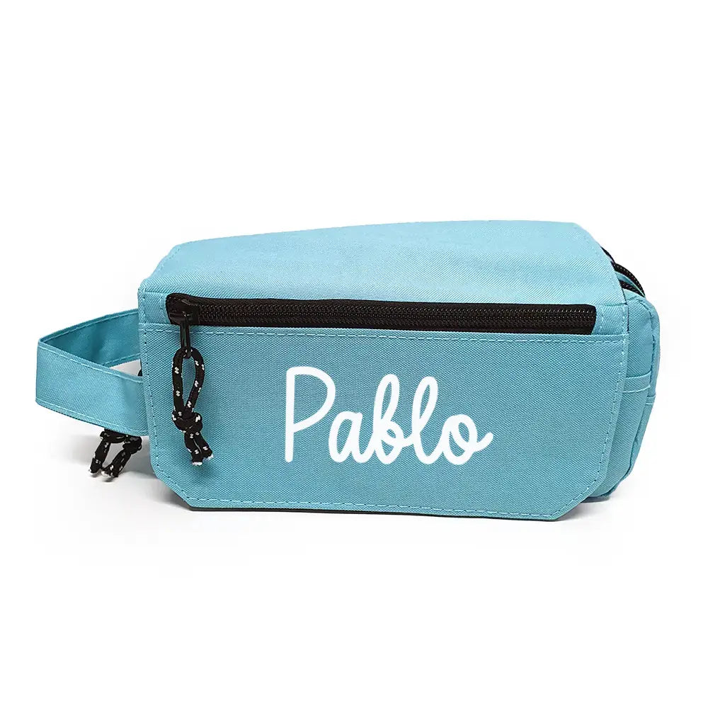 Estuche Escolar Azul Triple