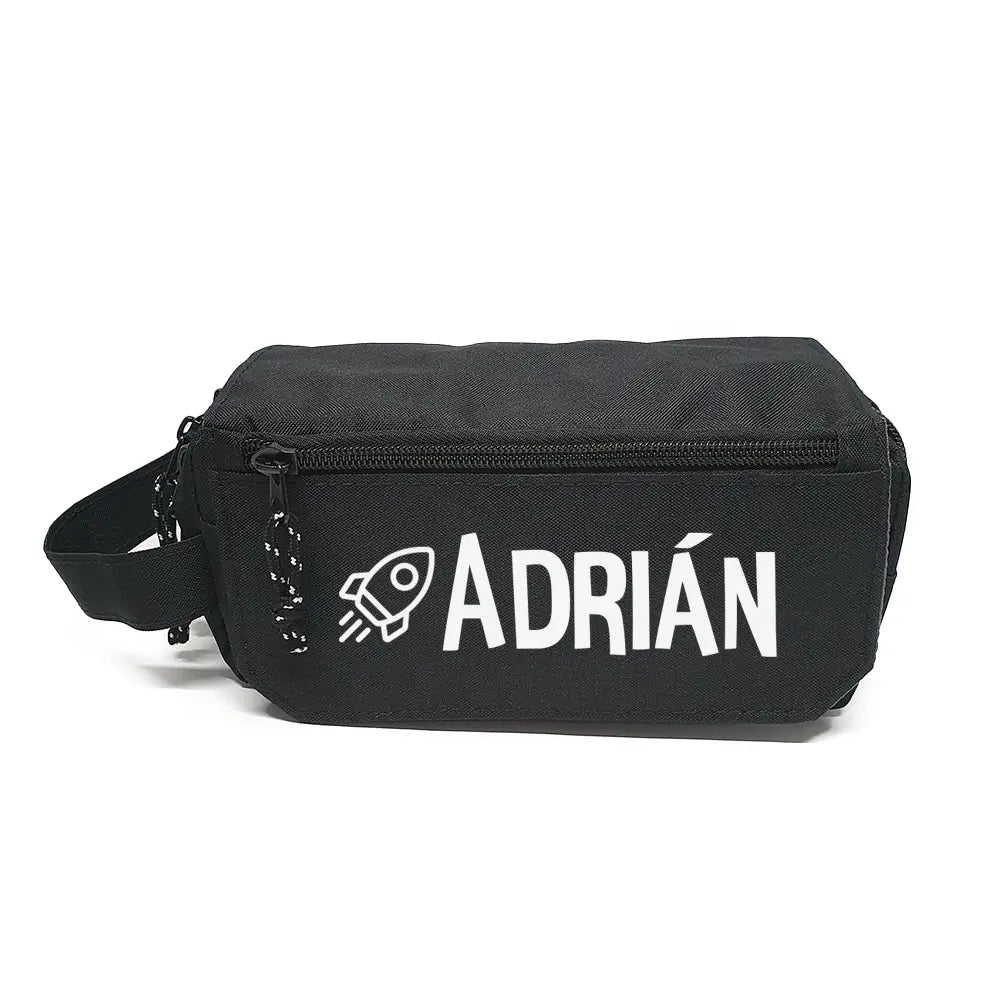 Estuche Escolar Negro Triple