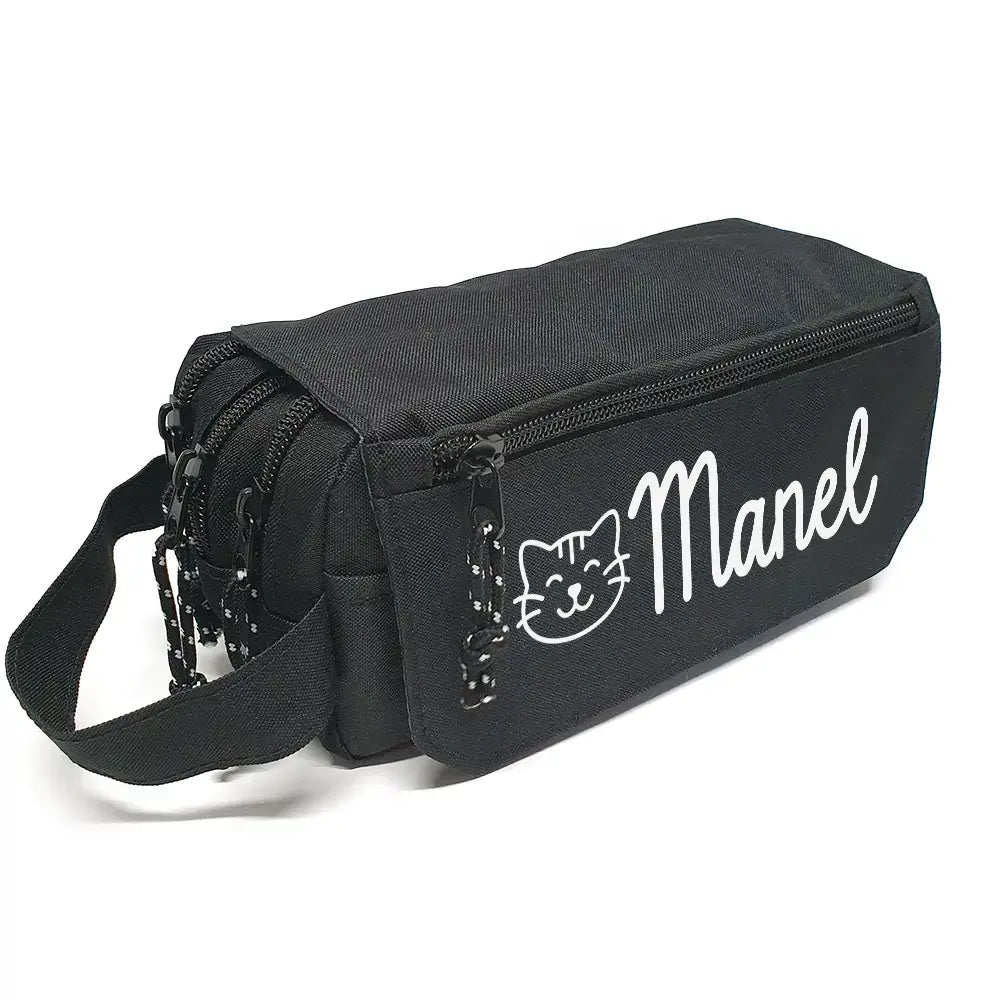 Estuche Escolar Negro Triple