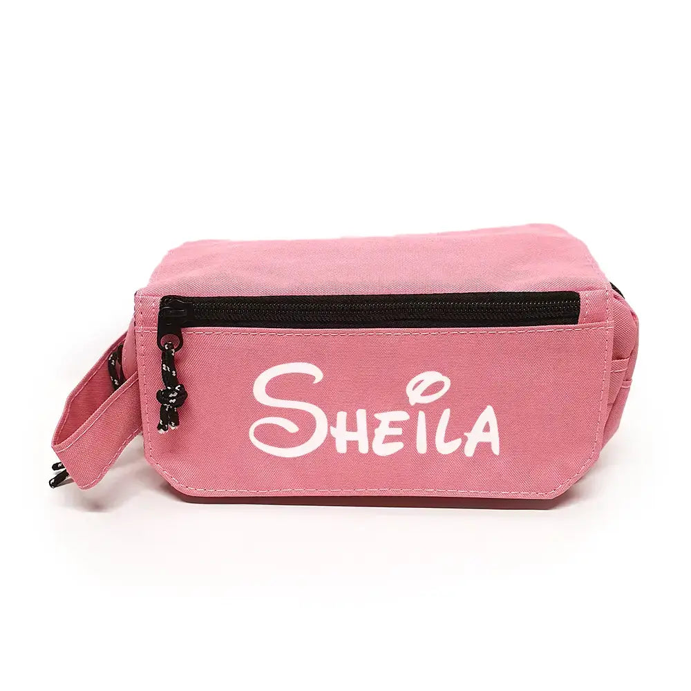 Estuche Escolar Rosa Triple