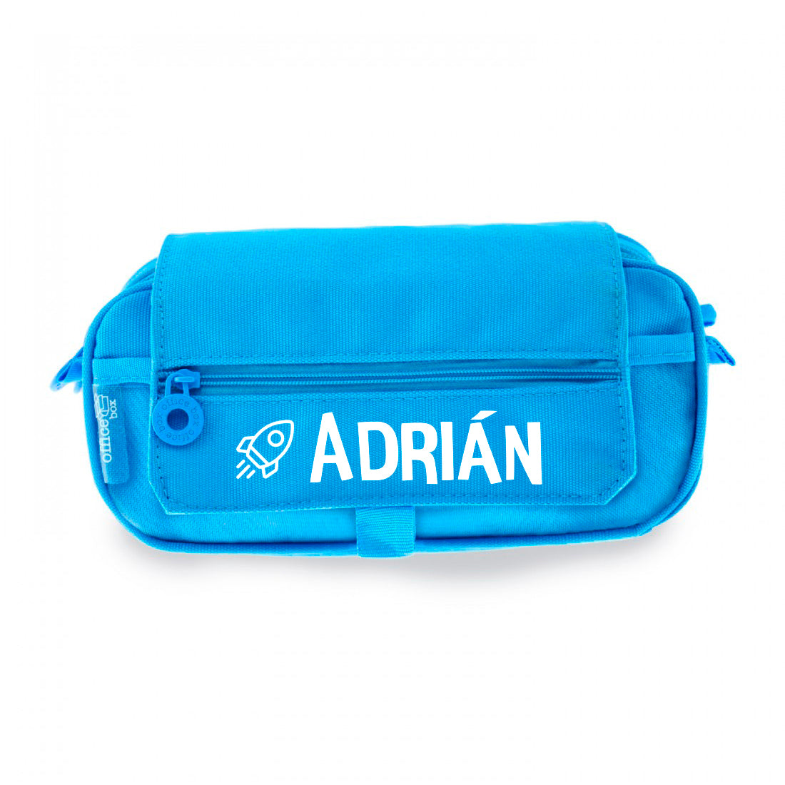 Estuche Escolar Triple Azul Claro