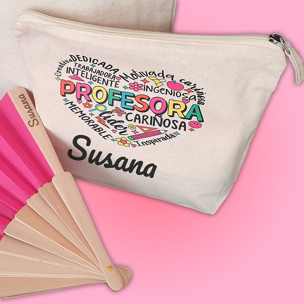 Pack Personalizado para Profesora con Nombre | Regalo de Fin de Curso Emotivo y Original