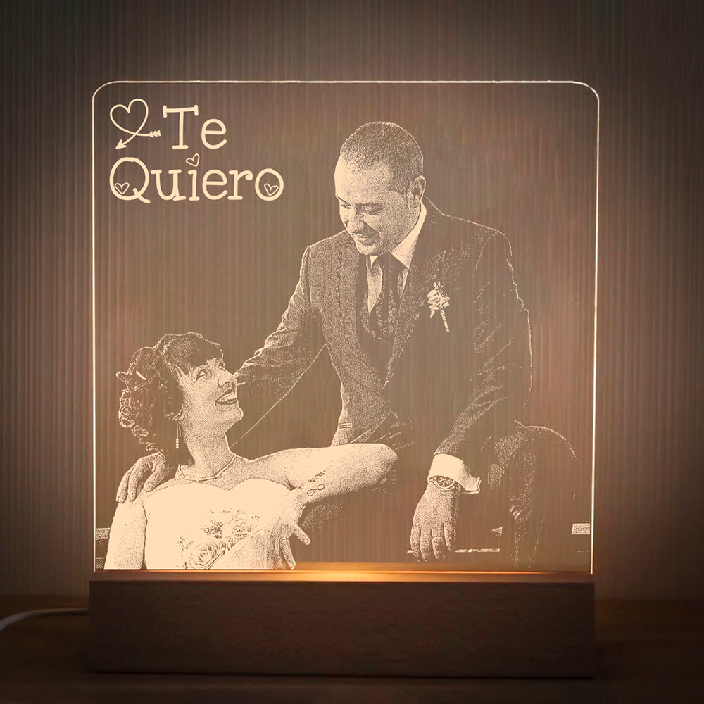 Lámpara LED Fotograbado Personalizada