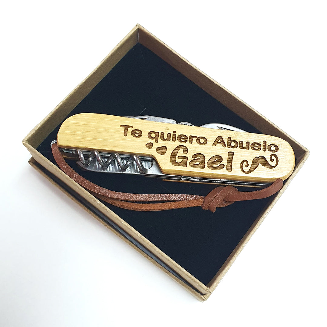Navaja Multiusos Bambú y Acero inox
