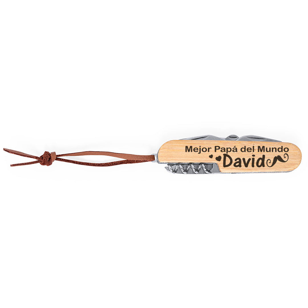 Navaja Multiusos Bambú y Acero inox