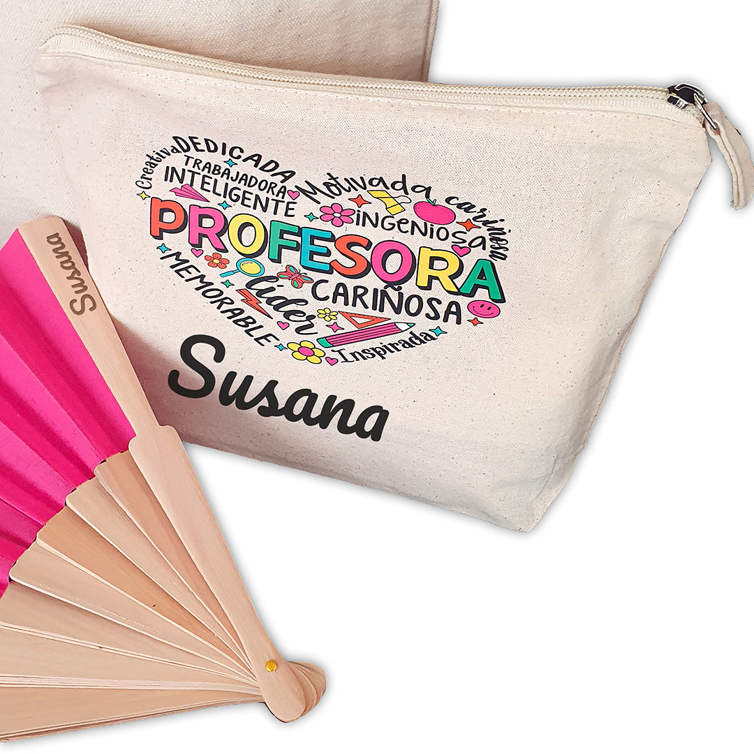 Pack Personalizado para Profesora con Nombre | Regalo de Fin de Curso Emotivo y Original