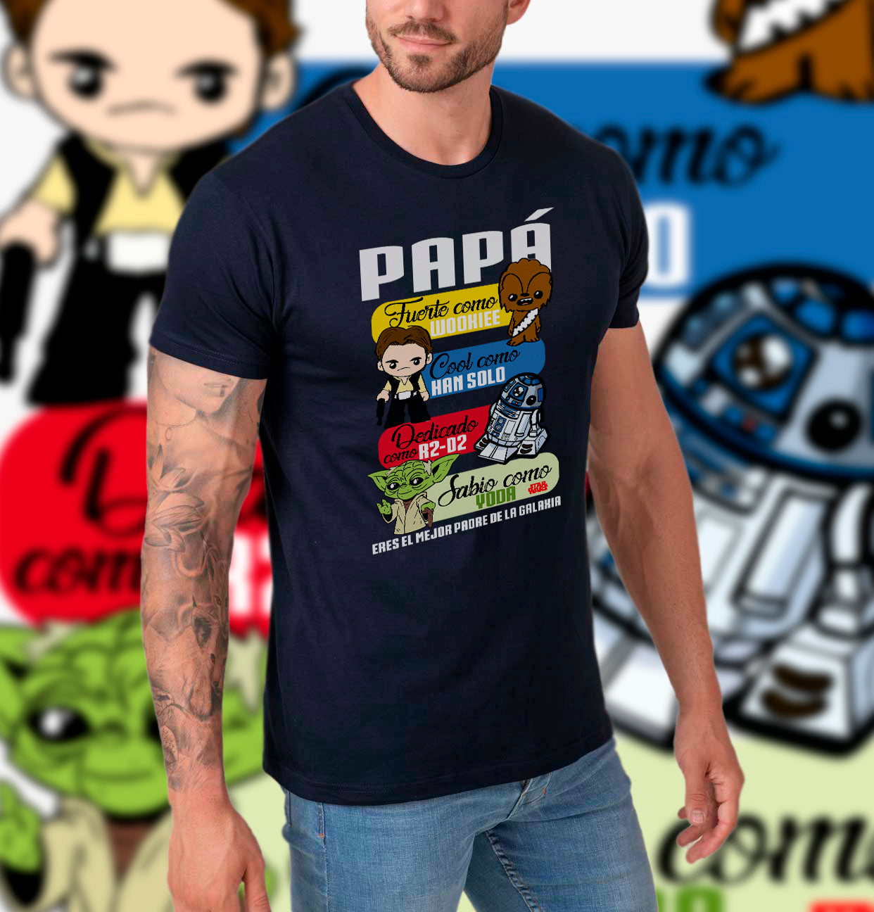 Camiseta Superhéroes Papá