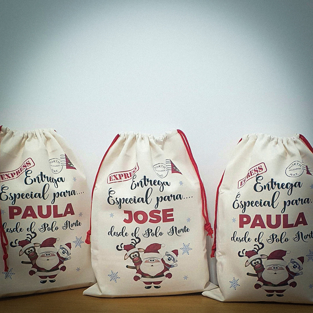 Saco de Navidad Personalizado Premium XL