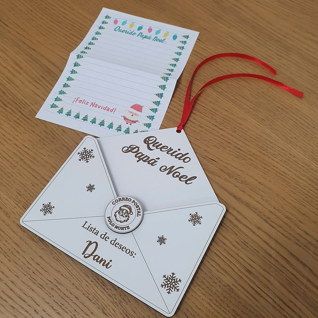 Sobre Madera Carta Reyes Magos o Papá Noel