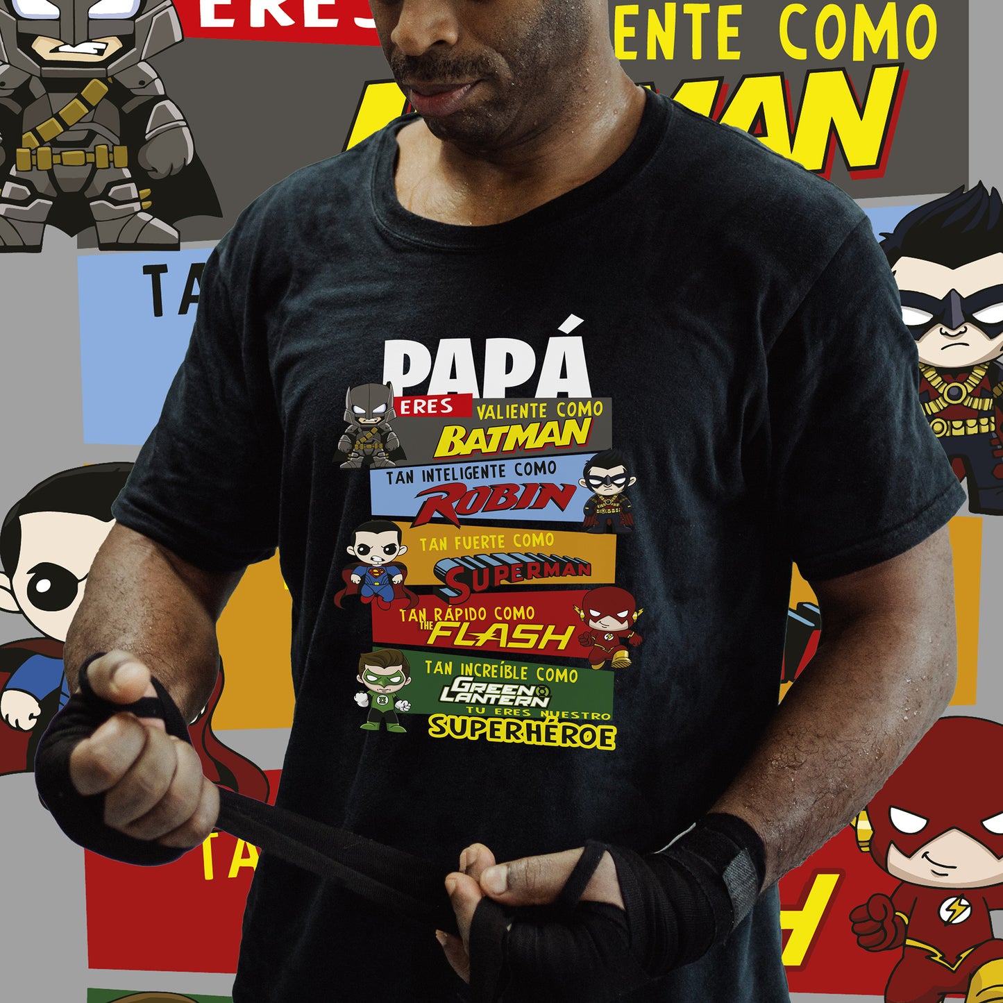 Camiseta Superhéroes Papá