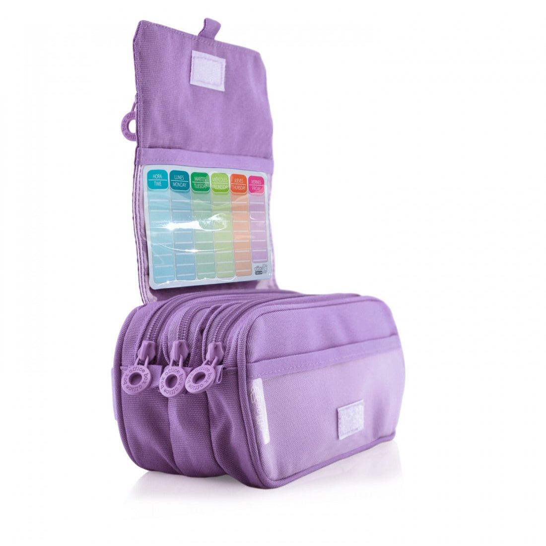 Estuche Escolar Triple Lila