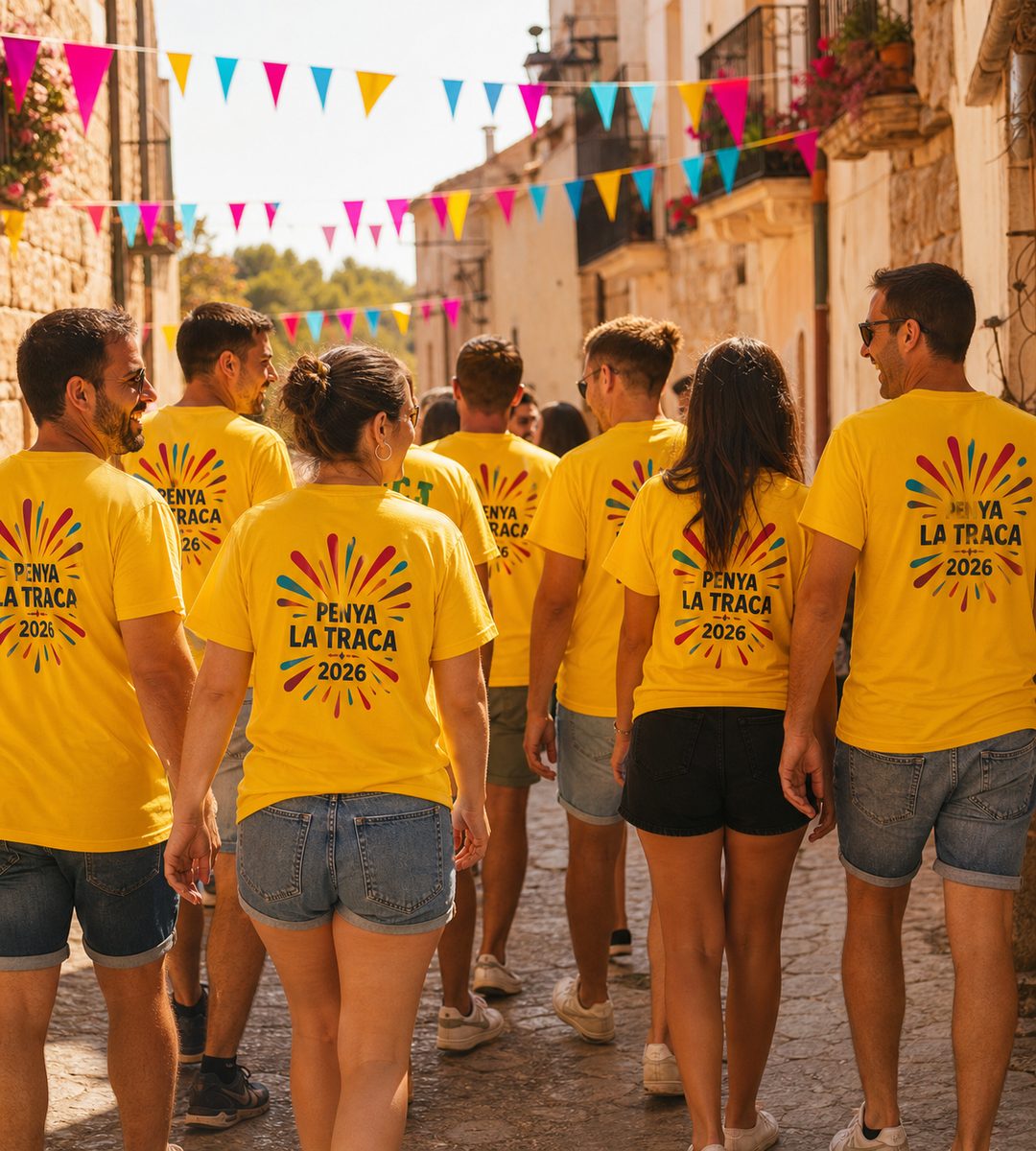 Camisetas para peñas personalizadas con impresión DTF