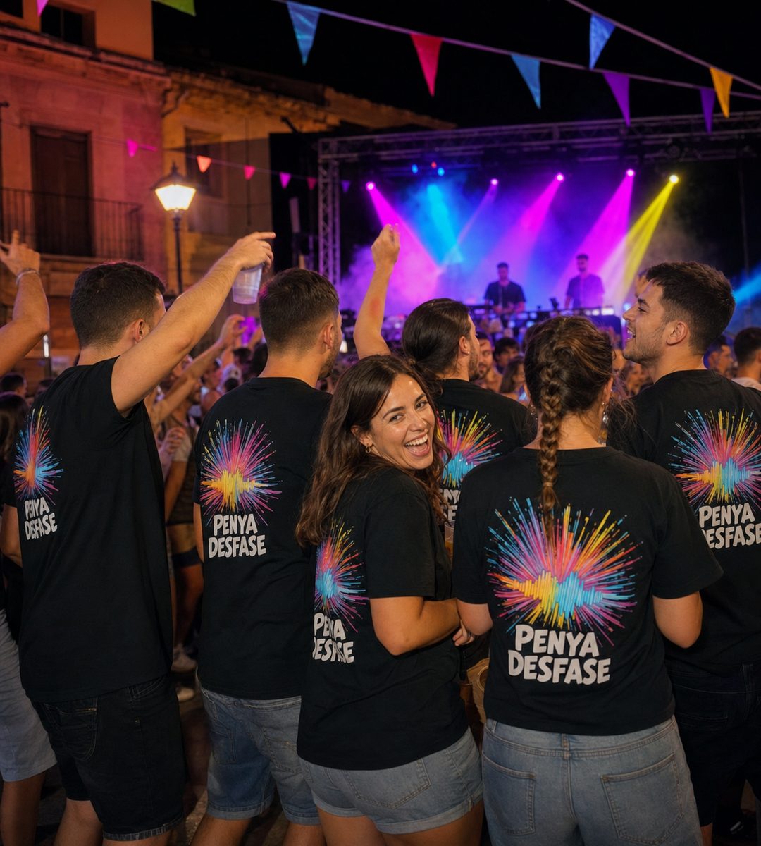 Camisetas para peñas personalizadas con impresión DTF