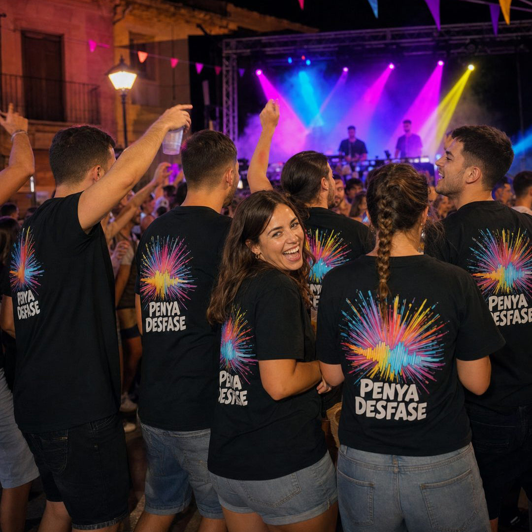 Camisetas para peñas personalizadas con impresión DTF