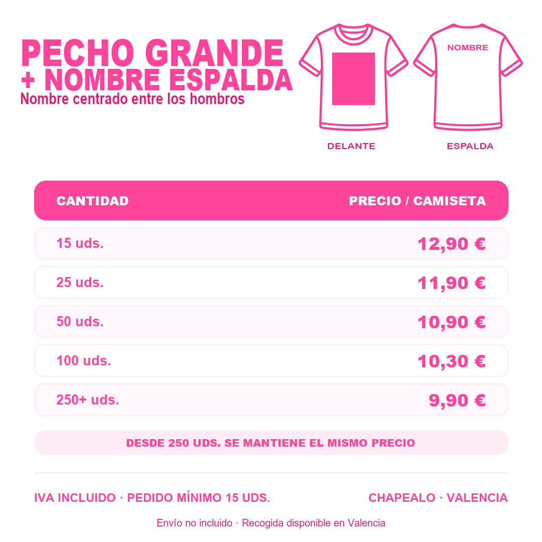 Camisetas para peñas personalizadas con impresión DTF