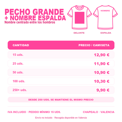 Camisetas para peñas personalizadas con impresión DTF