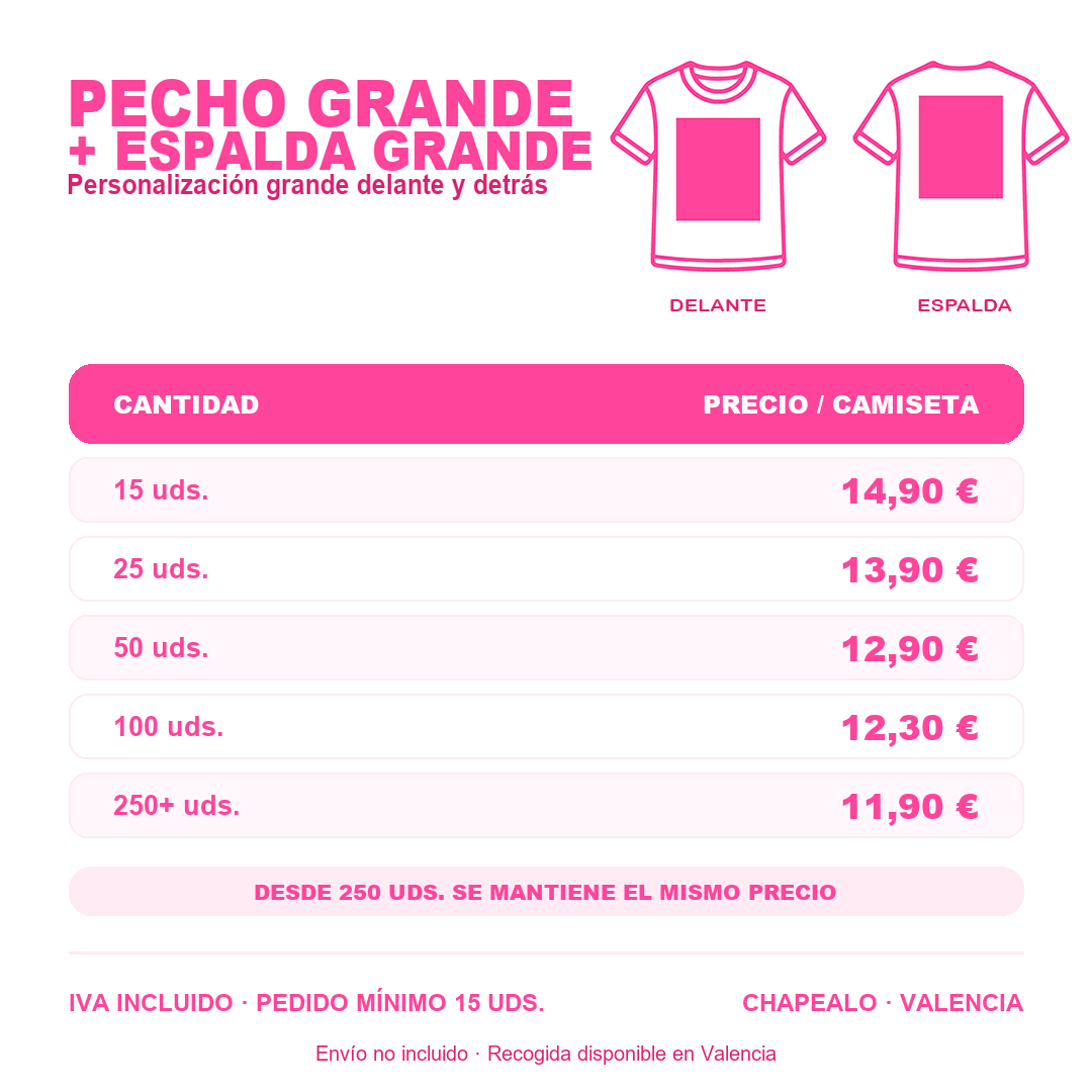 Camisetas para peñas personalizadas con impresión DTF