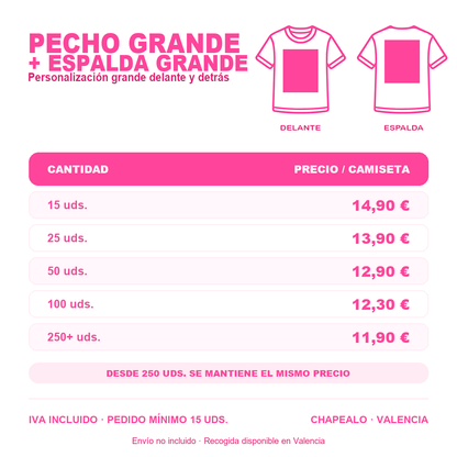 Camisetas para peñas personalizadas con impresión DTF