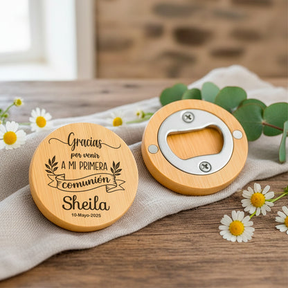Abridor Bambú Comunión Personalizado
