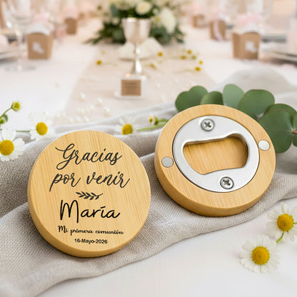 Abridor Bambú Comunión Personalizado