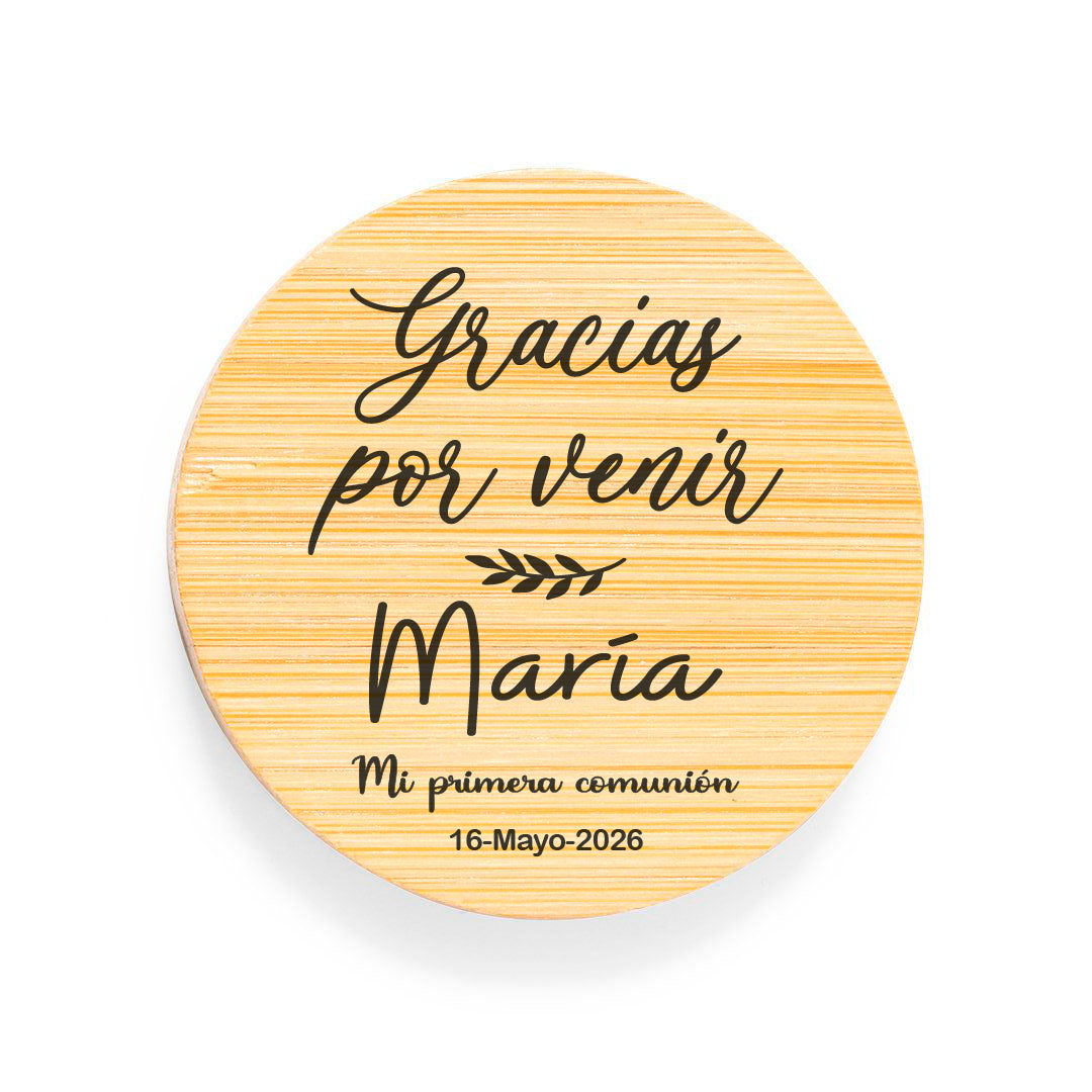 Abridor Bambú Comunión Personalizado