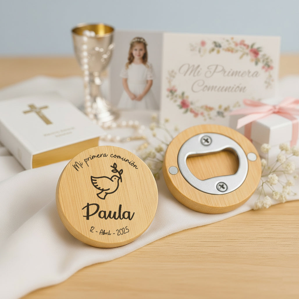 Abridor Bambú Comunión Personalizado