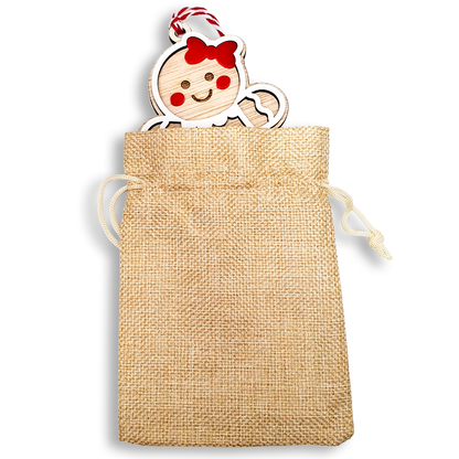 Adorno de Navidad galleta de jengibre personalizada con nombre
