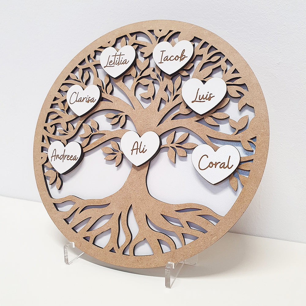 Árbol Genealógico de la Vida de Madera Personalizado