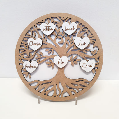 Árbol Genealógico de la Vida de Madera Personalizado