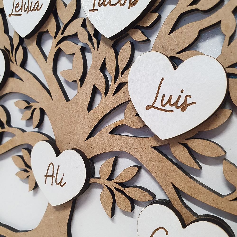 Árbol Genealógico de la Vida de Madera Personalizado