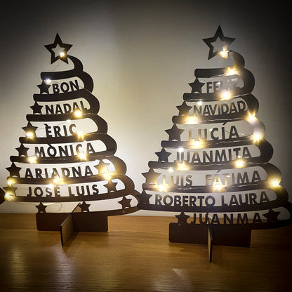 Árbol De Navidad Personalizado con Nombres