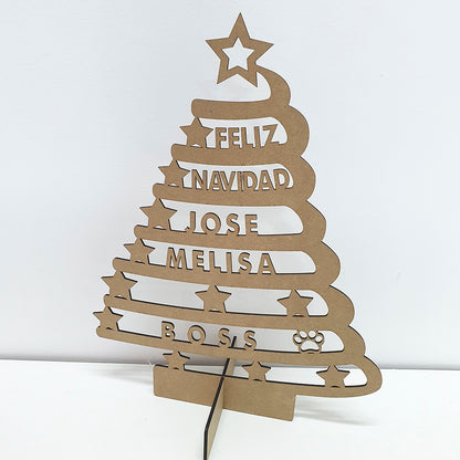 Árbol De Navidad Personalizado con Nombres