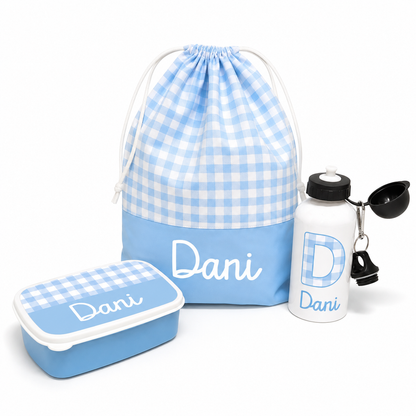 Pack Almuerzo Infantil Personalizado Vichy