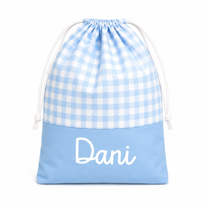 Bolsa Vichy personalizada con nombre