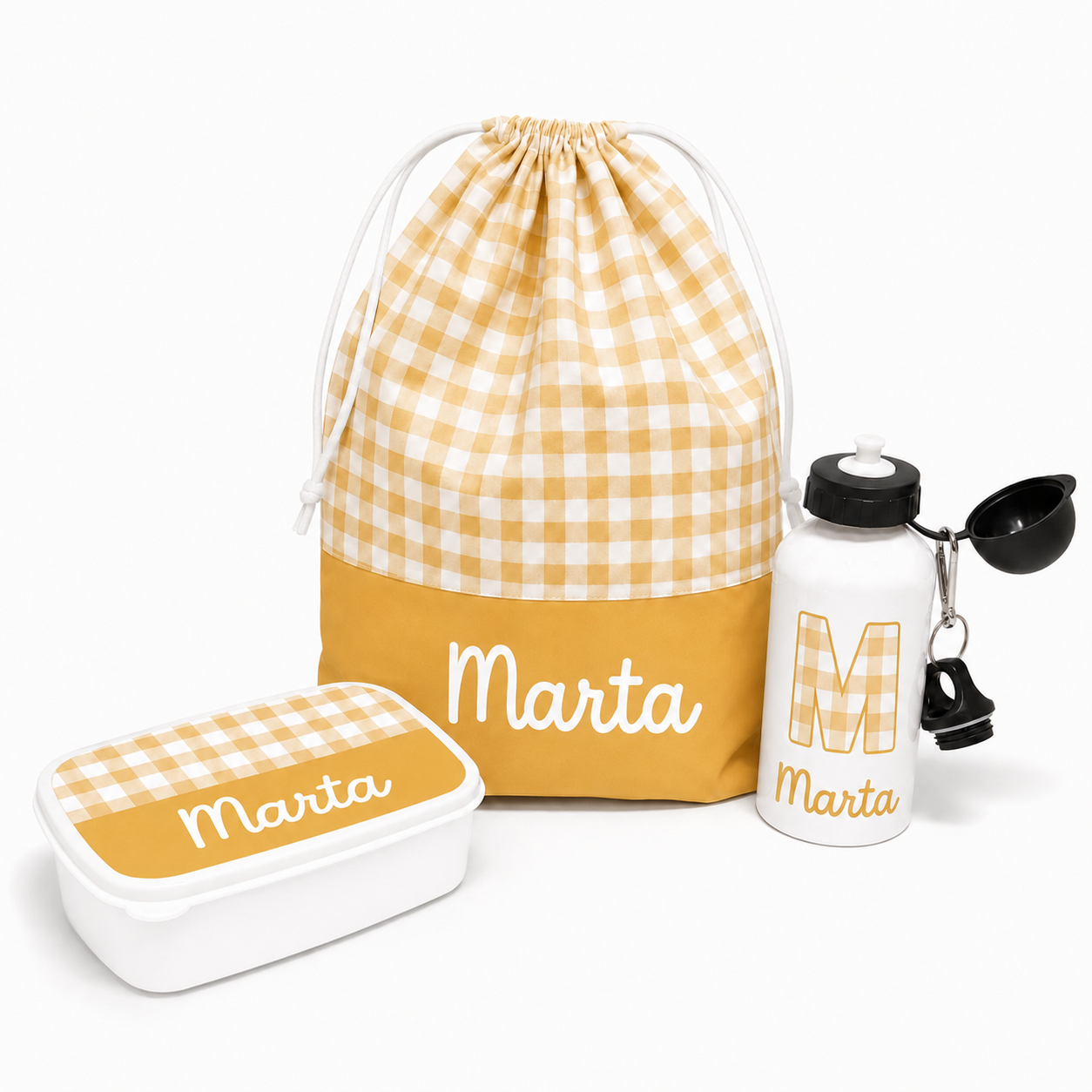Pack Almuerzo Infantil Personalizado Vichy