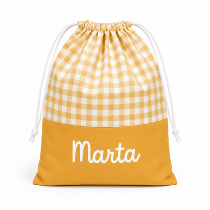 Bolsa Vichy personalizada con nombre