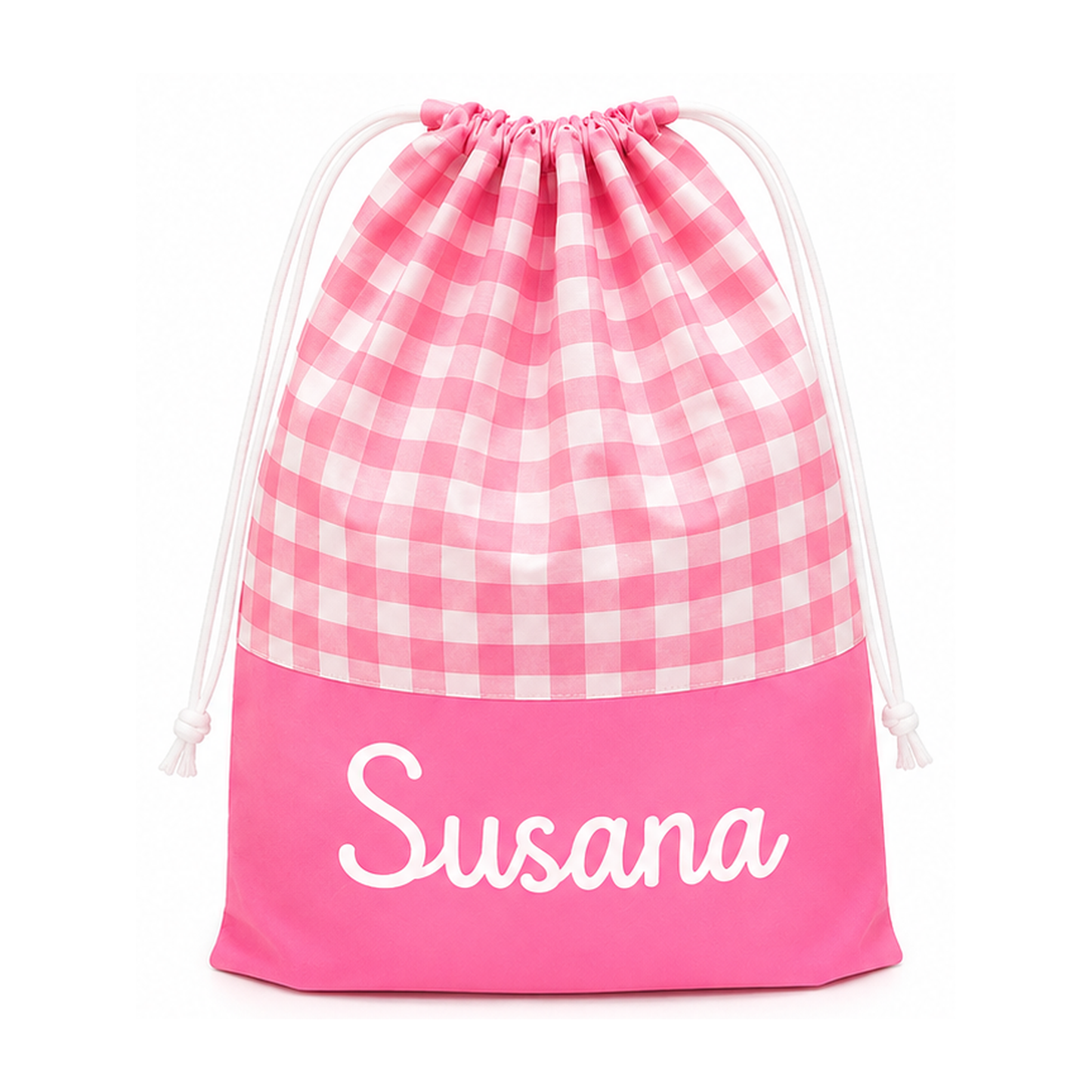 Bolsa Vichy personalizada con nombre