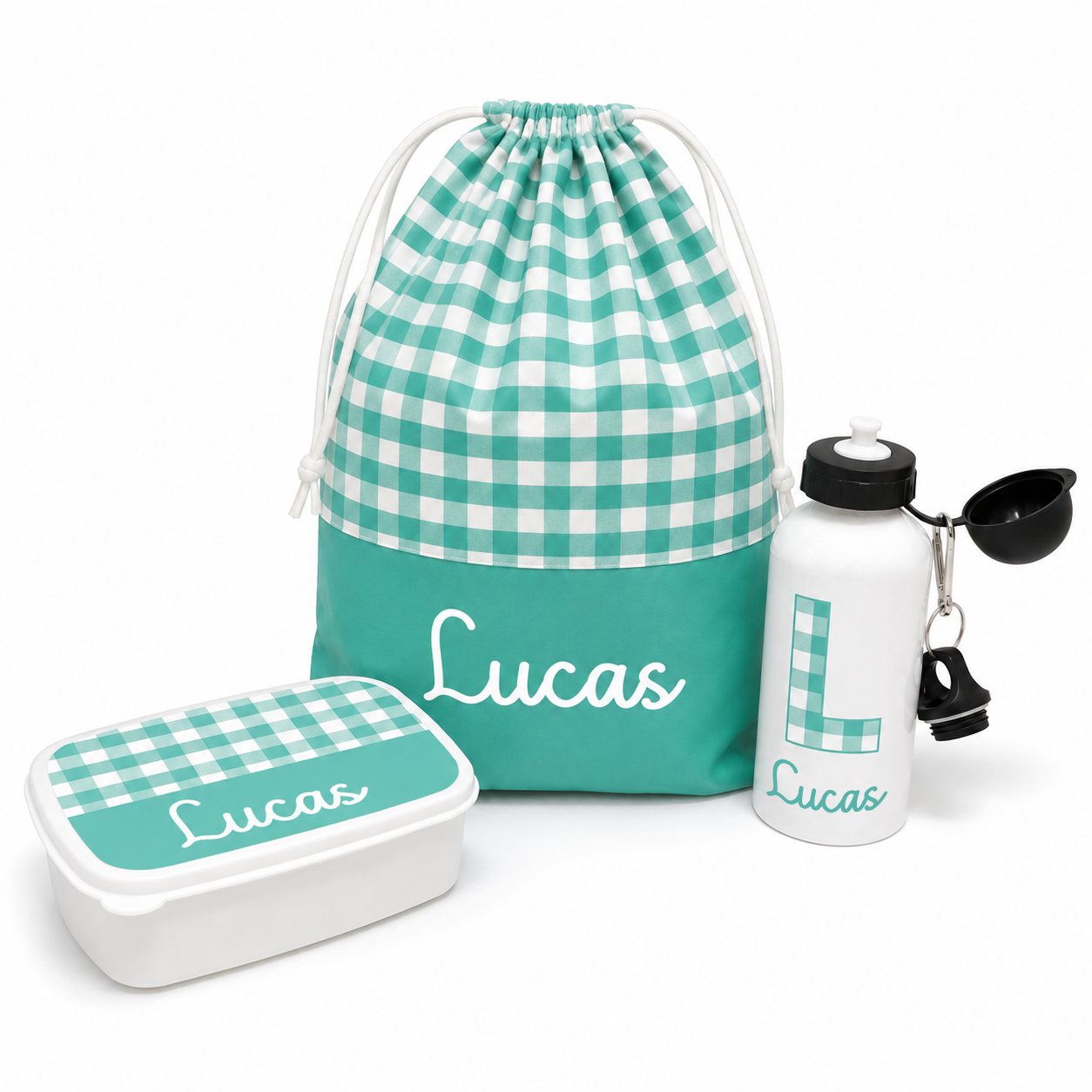 Pack Almuerzo Infantil Personalizado Vichy