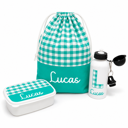Pack Almuerzo Infantil Personalizado Vichy