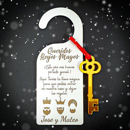 Colgador para Puerta con Llave Mágica de Navidad