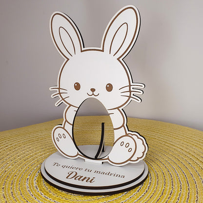 Conejo de Pascua Personalizado con Huevo Kinder | Regalo Pascua